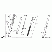 Схема вузла: Вилка передньої осі для Honda CBF1000