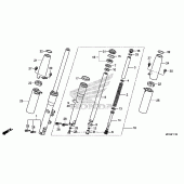 Схема вузла: Front fork (1) для Honda VT750 Shadow Aero