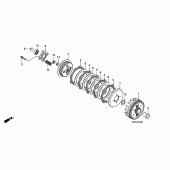 Схема вузла: Зчеплення для Honda CBF125