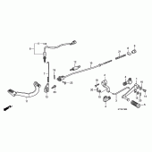 Схема узла: Педаль(Лапка) для Honda CBF150