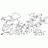 Схема вузла: Передній обтічник для Honda CBR600 CBR600F