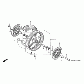 Схема узла: Передние колесо для Honda VFR800 VFR