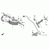 Схема вузла: Масляний охолоджувач для Honda XR400