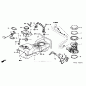 Схема узла: Топливный бак для Honda GL1800 Gold Wing