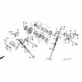 Схема вузла: Шток і Клапан для Honda NX650 Dominator