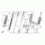 Схема вузла: Вилка передньої осі для Honda XR600