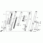 Схема узла: Вилка передней оси для Honda CRF450 CRF450R