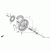 Схема вузла: Переднє колесо для Honda CBF250