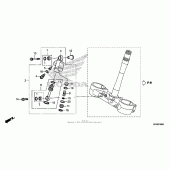 Схема вузла: Steering damper для Honda CRF250 CRF250R