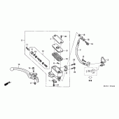 Схема узла: Передний тормозной цилиндр (ST1300) для Honda ST1300 Pan-European
