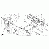 Схема узла: Задний амортизатор для Honda CBR600 CBR600RR