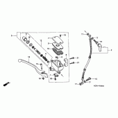 Схема вузла: Передній гальмівний циліндр для Honda VT600 Shadow VLX
