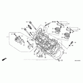 Схема узла: Головка цилиндра (Fr.) для Honda VFR1200 VFR