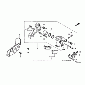 Схема вузла: Задній гальмівний супорт для Honda XR400
