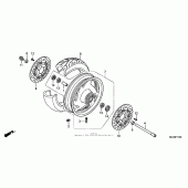 Схема вузла: Перед. колесо (vtx1800r / n / t) для Honda VTX1800
