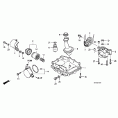 Схема вузла: Масляний насос & Піддон для Honda CBF1000