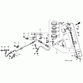 Схема узла: Задний тормозной цилиндр для Honda ST1100 Pan-European Police