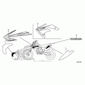 Схема вузла: Mark (2) для Honda CRF150 CRF150RB