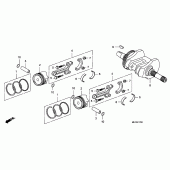 Схема вузла: Колінчастий вал & Поршень для Honda FJS400 Silver Wing