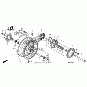 Схема узла: Заднее колесо для Honda CBR600 CBR600RR