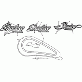 Схема вузла: Mark 87-90 для Honda VT1100 Shadow