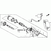 Схема вузла: Стартер електричний для Honda VT1100 Shadow