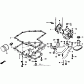Схема узла: Масляный насос для Honda CBR1000 CBR1000F Hurricane
