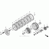 Схема вузла: Зчеплення для Honda XR600