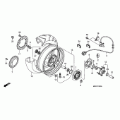 Схема узла: Заднее колесо для Honda NT700 Deauville