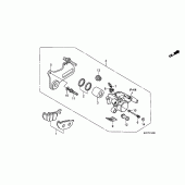 Схема узла: Задний тормозной суппорт для Honda XL125 Varadero