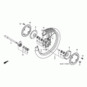 Схема вузла: Переднє колесо для Honda XL650 Transalp