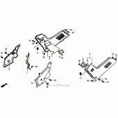 Схема вузла: Бічний обтічник для Honda CBR1000 CBR1000F Hurricane