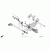 Схема вузла: Копірний вал & Вилки & Вал перемикання для Honda VT1300 Stateline