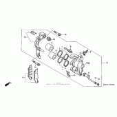 Схема вузла: Передній гальмівний супорт для Honda CRF250 CRF250R