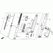 Схема вузла: Передня вилка 91 для Honda CR250