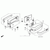 Схема вузла: Бічний обтічник для Honda CMX250 Rebel