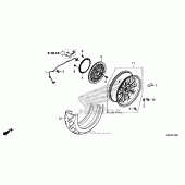 Схема вузла: Заднє колесо для Honda GL1800 Gold Wing Valkyrie