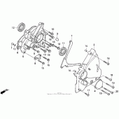 Схема узла: Left cover для Honda CB750 Nighthawk