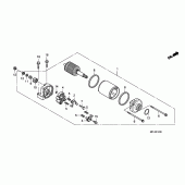 Схема узла: Стартер электрический для Honda CBR1000 CBR1000RR Fireblade