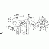 Схема узла: Vt1100c Топливный бак 95-97 для Honda VT1100 Shadow