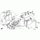 Схема вузла: Акумулятор для Honda CRF230 CRF230M