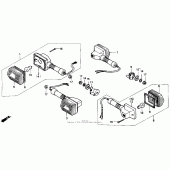 Схема вузла: Поворотники для Honda NX250