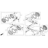 Схема узла: Поворотники для Honda VTR250 VTR