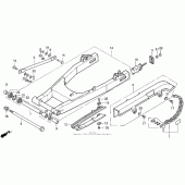 Схема узла: Swingarm + drive chain для Honda VF750 Magna