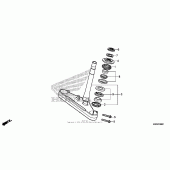 Схема вузла: Рульова траверса для Honda GL1800 Gold Wing Valkyrie