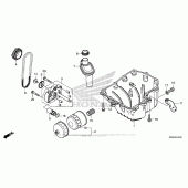 Схема вузла: Масляний насос & Піддон для Honda CBR500 CBR500R