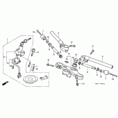 Схема вузла: Верхня траверса і Кліпон керма (V / W / X / Y) для Honda VTR1000 Firestorm