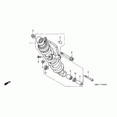 Схема узла: Задняя подвеска для Honda NT650 Deauville