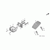 Схема узла: Задний фонарь (Стоп-сигнал) (DK/ED/U) для Honda XR650