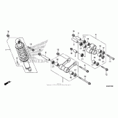 Схема вузла: Задній амортизатор для Honda CRF125 CRF125F
